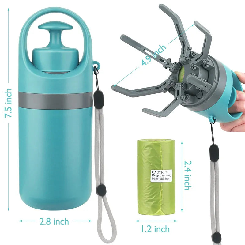 Dog pooper scooper in use
