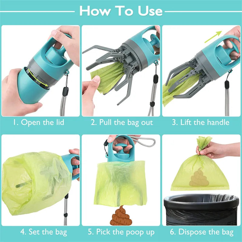 Dog pooper scooper with poop bag