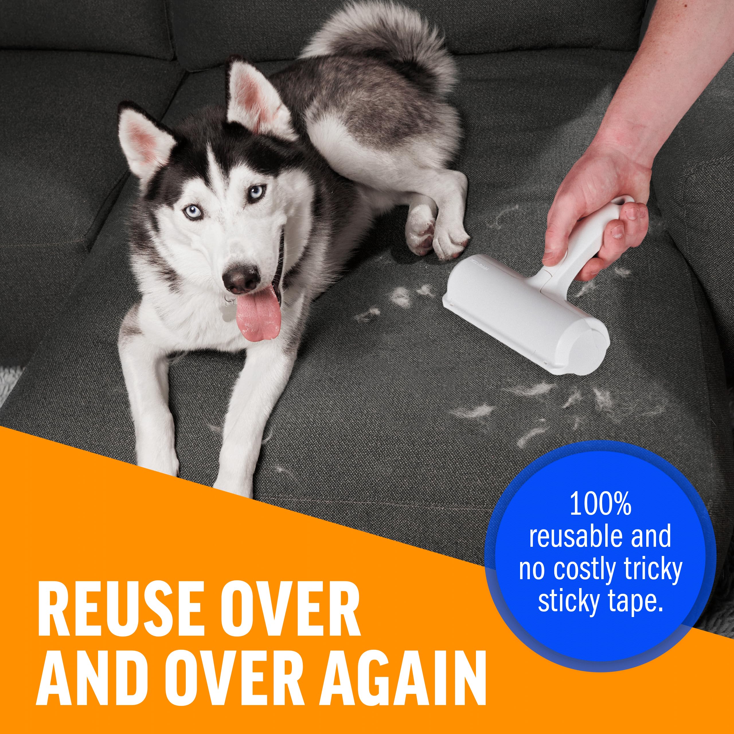 Pet Hair Remover Roller — Reusable Lint Roller for Cats & Dogs
