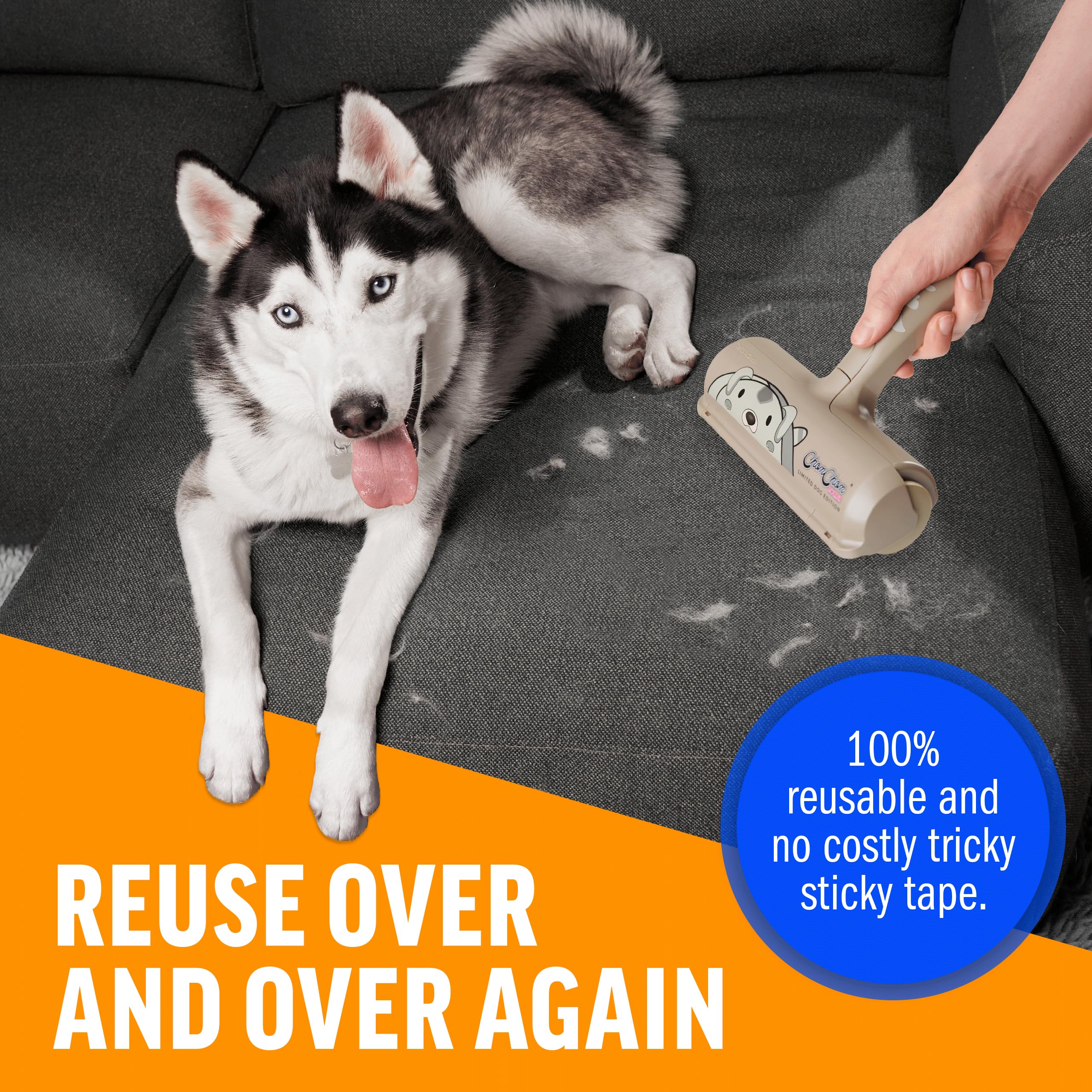 Pet Hair Remover Roller — Reusable Lint Roller for Cats & Dogs