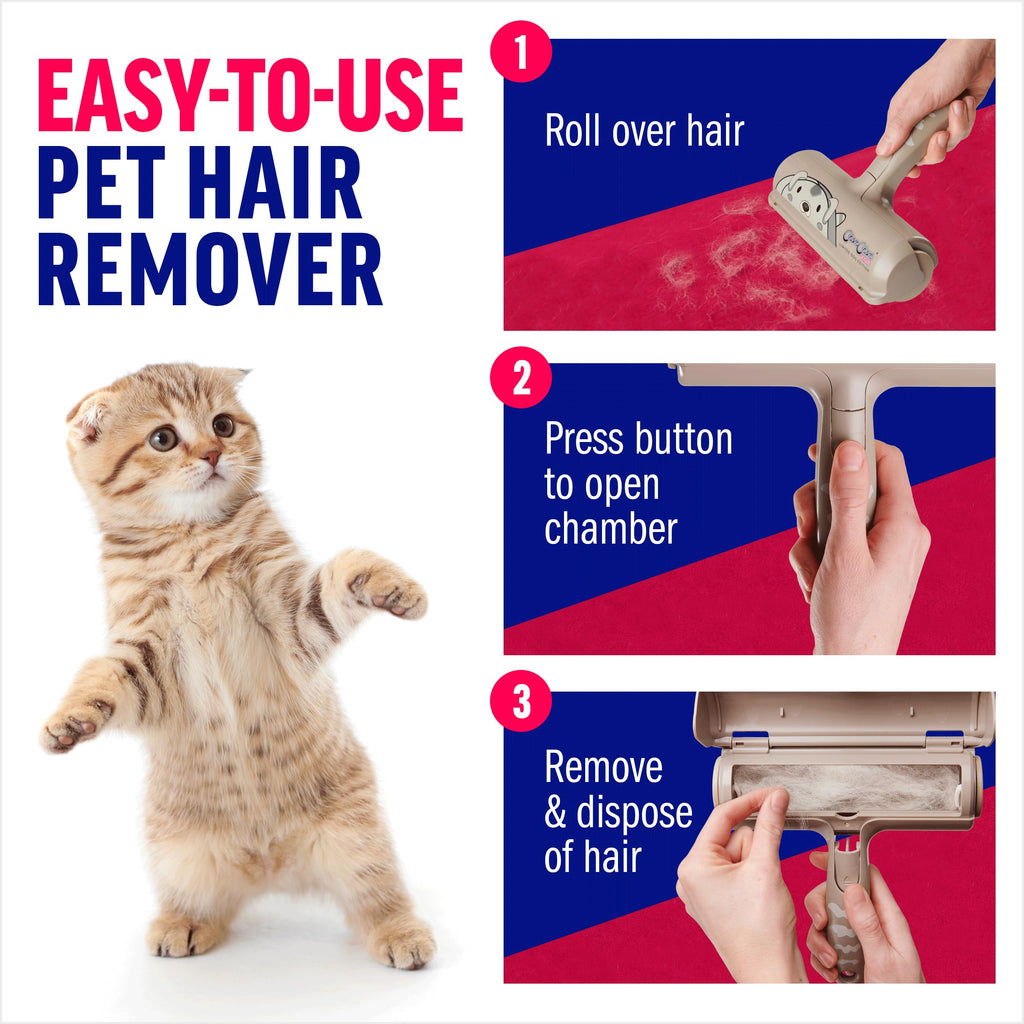 Pet Hair Remover Roller — Reusable Lint Roller for Cats & Dogs