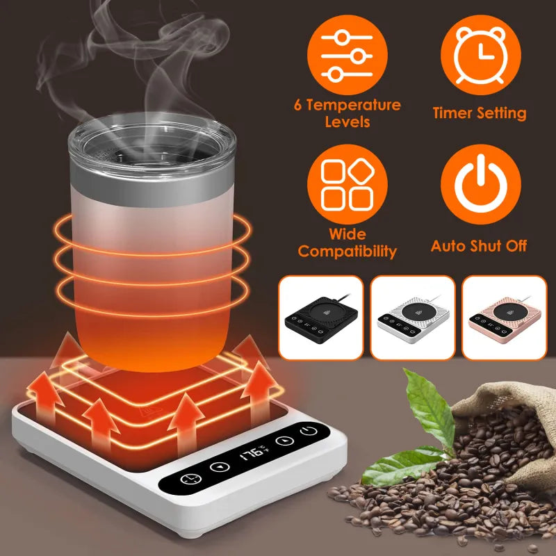Electric mug warmer temperature display